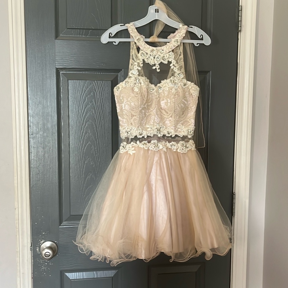 Dancing Queen Lace & Tulle  Embroidered Dress Size small. Hoco, homecoming, prom